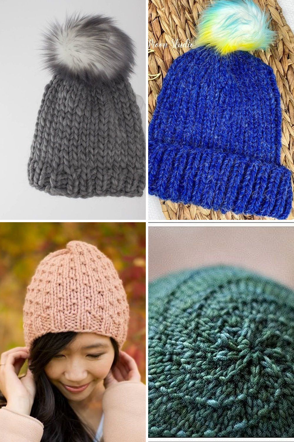 12 Knit Beanie Free Patterns