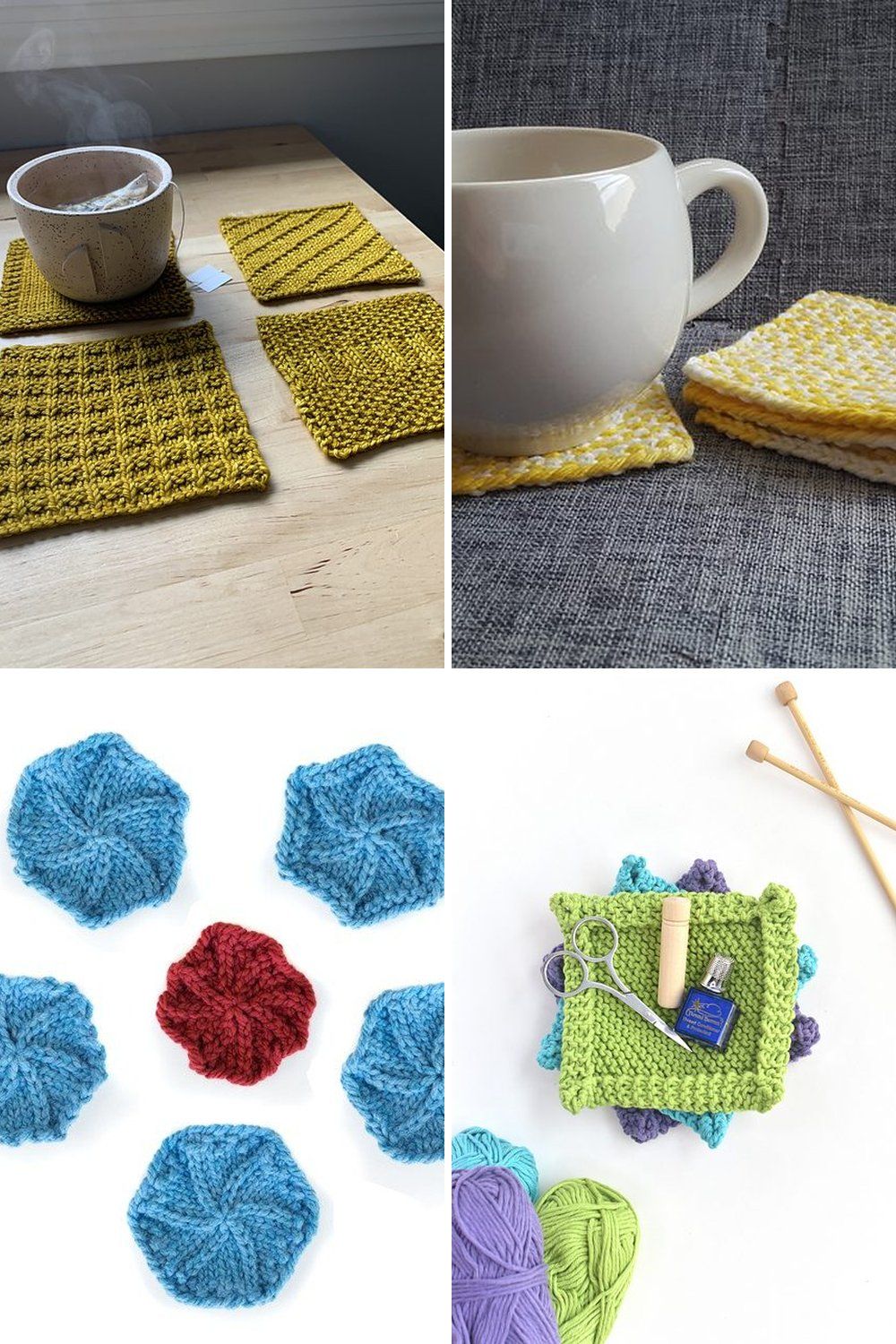 14 Knit Coaster and Mug Cozy Free Patterns