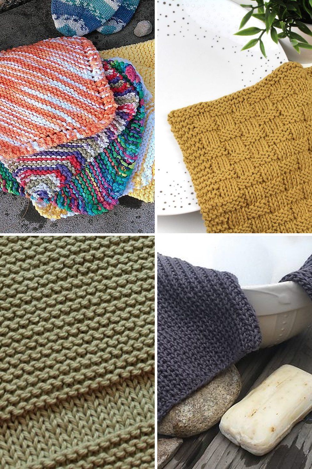 12 Knit Dishcloth Free Patterns