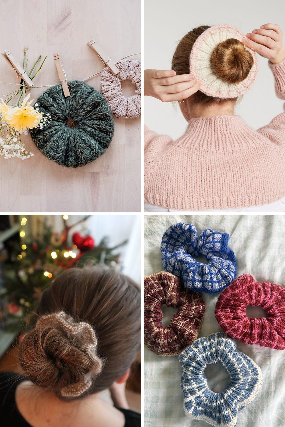 12 Knit Hair Accessories Free Patterns