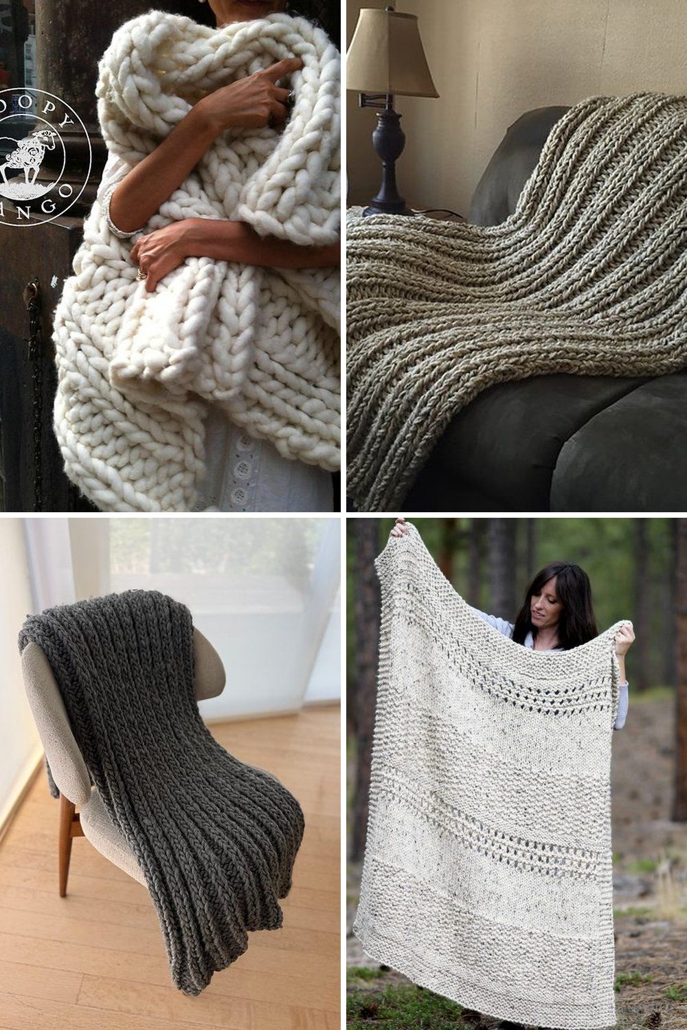 10 Chunky Knit Blanket Free Patterns