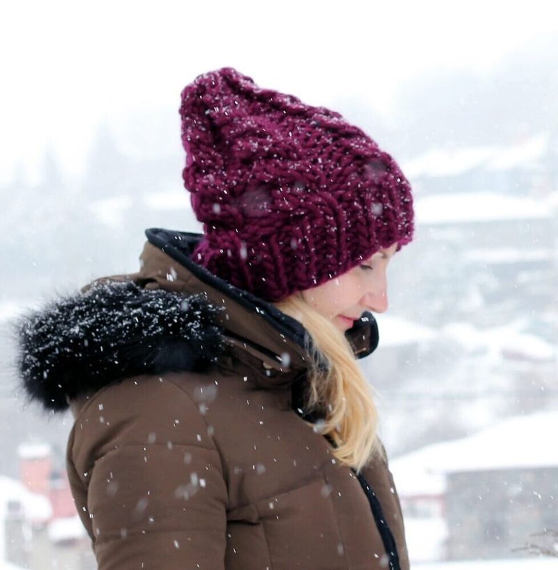 The Bordeaux Cable Hat free crochet pattern by Handy Little Me