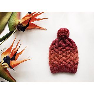 Ombre Cable Hat free crochet pattern by NeedleRender