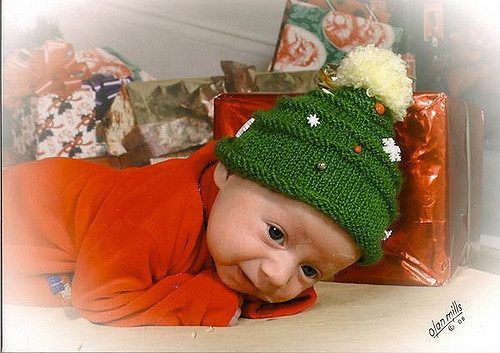 Christmas Tree Hat & Elfin Socks free crochet pattern by P2 Designs (Patti Pierce Stone)