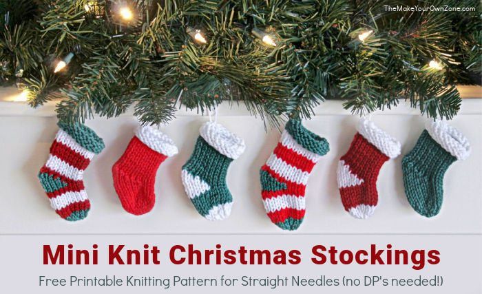 Mini Knit Stockings free crochet pattern by The Make Your Own Zone