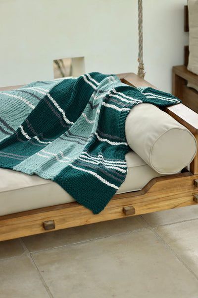 Raising the Bar Blanket (Knit) free crochet pattern by Lion Brand Yarn