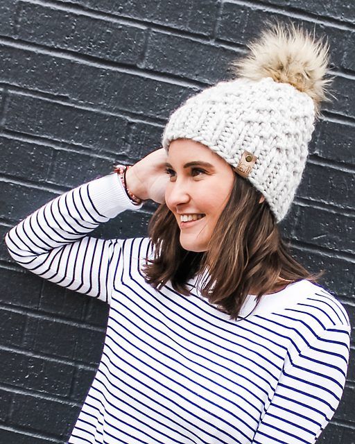 The Itasca Beanie free crochet pattern by Katey Stolhammer