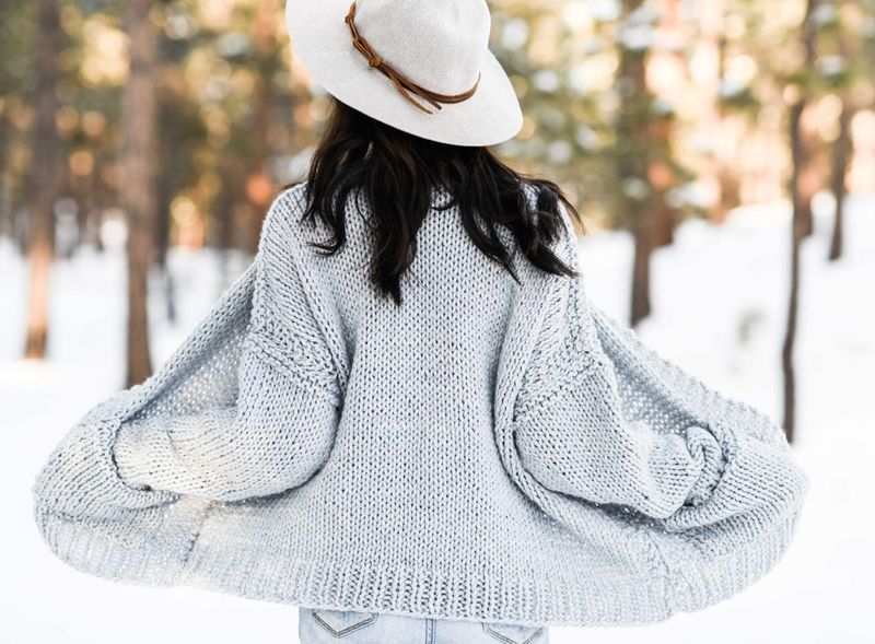 Moonbow Slouchy Chunky Knit Cardigan free crochet pattern by Jessica
