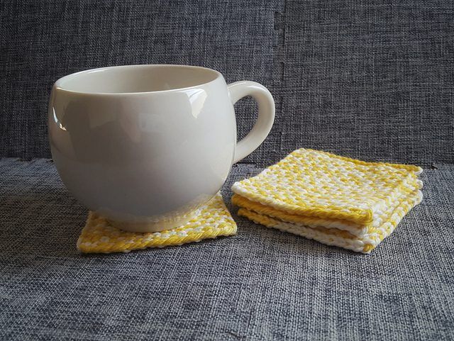 Linen Stitch Coasters free crochet pattern by Deborah West