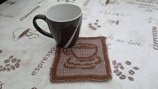 Coffee Cup Coasters free crochet pattern by Lina Wolf