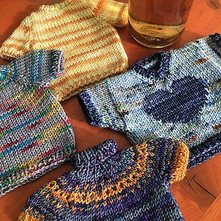 Sweater Flight Coaster Set free crochet pattern by E. J. Kirkwood