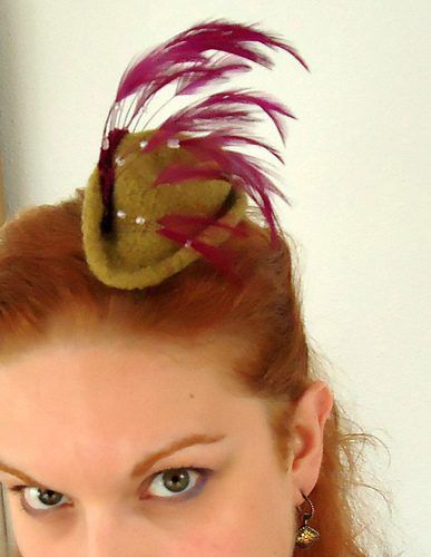 Mini Felted Fascinator Hats free crochet pattern by Chris Wass