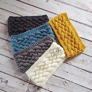 Woven Cable Headband free crochet pattern by Erica and Eleanor (Priscillia Uloho)