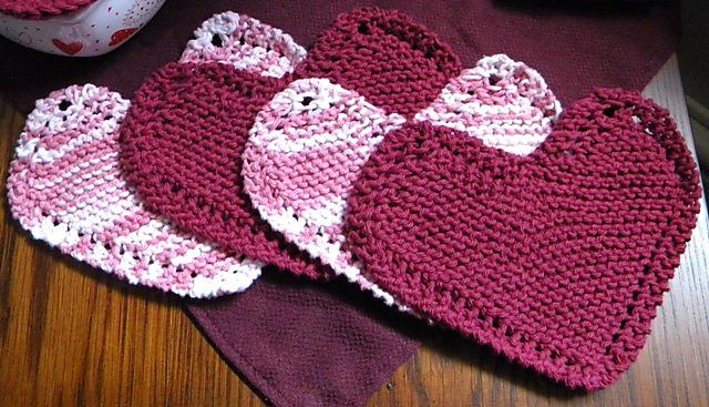 Grandma's Favorite Heart Shaped Dishcloth free crochet pattern by Cathy Mangaudis
