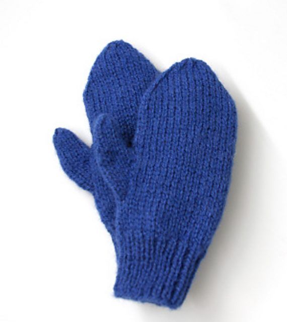 Easy Knit Mittens free crochet pattern by Lion Brand Yarn